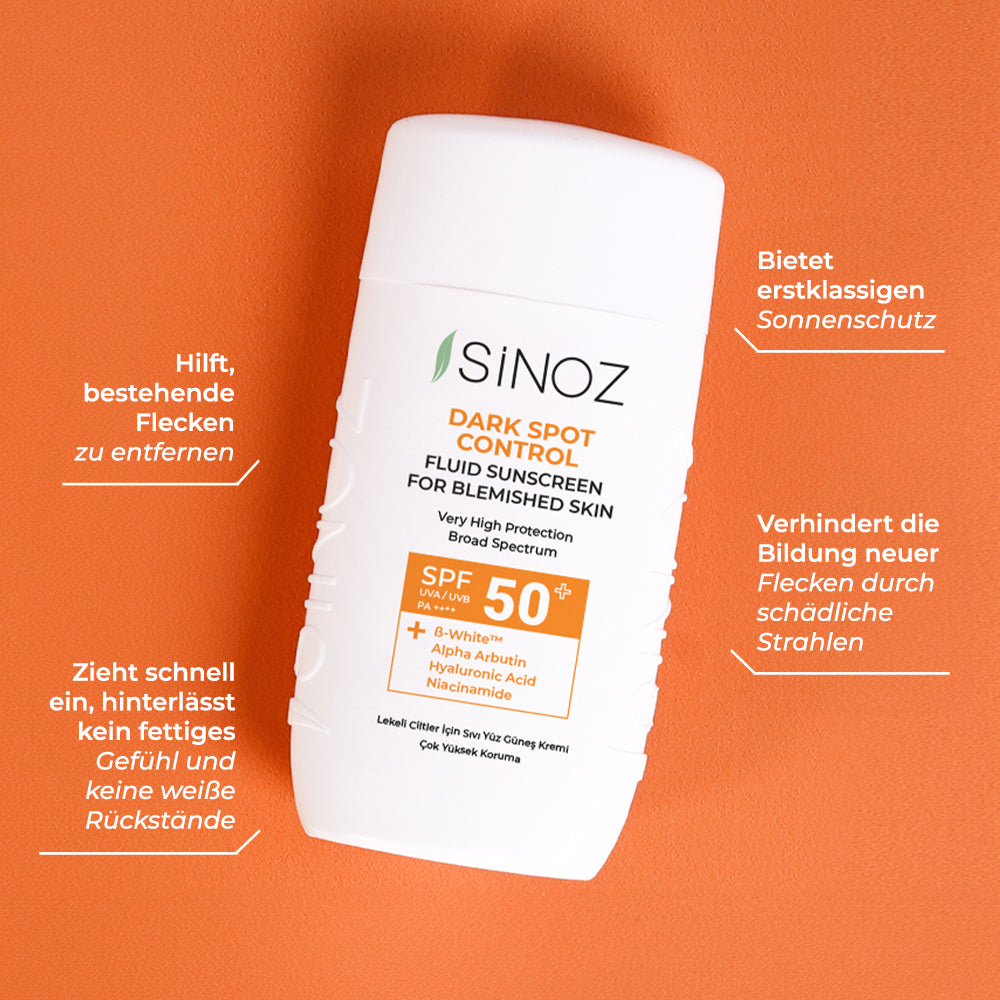 The Bath Factory Sinoz Liquid Sunscreen for Spotted Skin SPF50+ P++++ (50ml) – Gentle and Fragrant