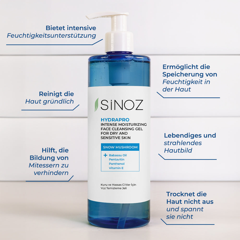 Sinoz Hydrapro Facial Cleansing Gel For Dry And Sensitive Skin 400ml – Cozy and Hydrating