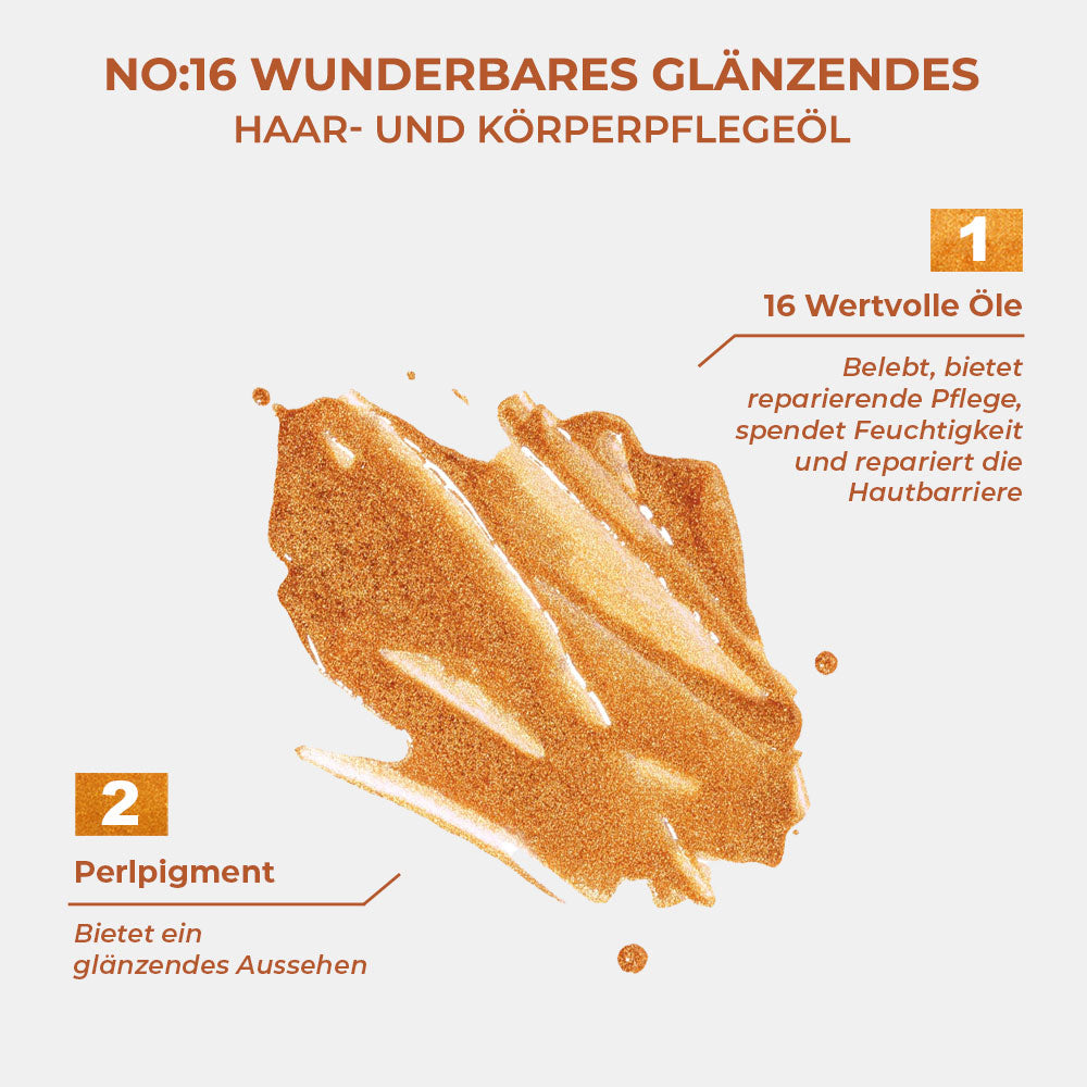 No:16 Miracle Shimmer Oil 100ml – Cozy and Elegant