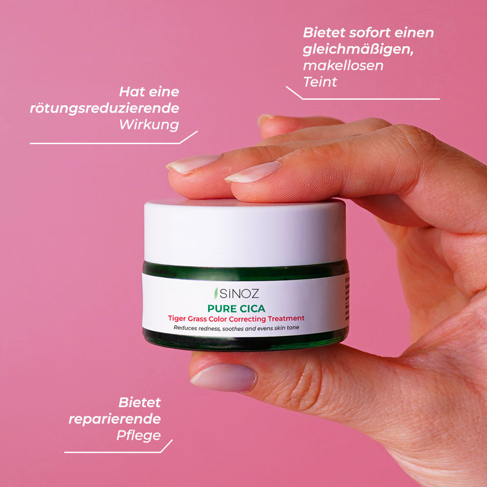 Sinoz Pure Cica Tiger Gras -Ton ausbalancieren Creme 15ml