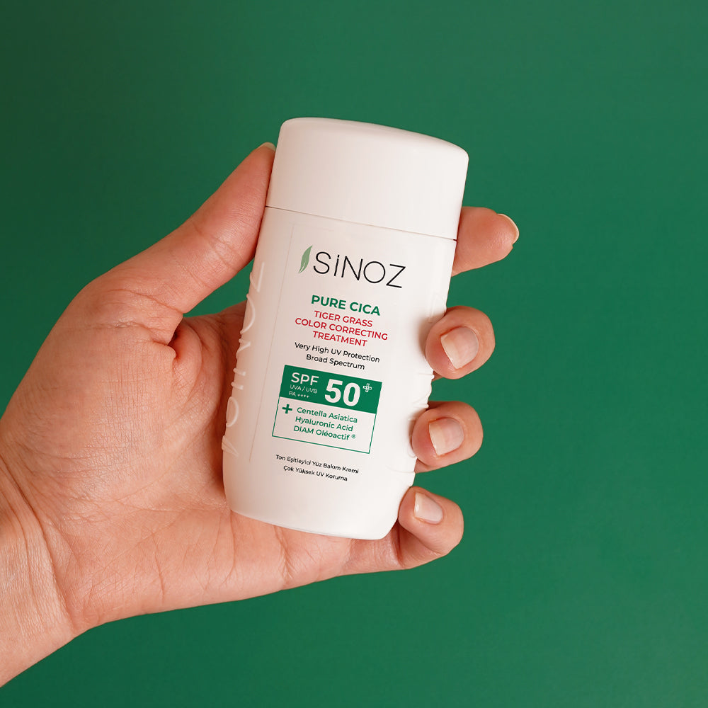 Sinoz Pure Cica Tiger Grass Color Correcting Liquid Sunscreen SPF50+ P++++ (50ml) – Cozy and Fresh