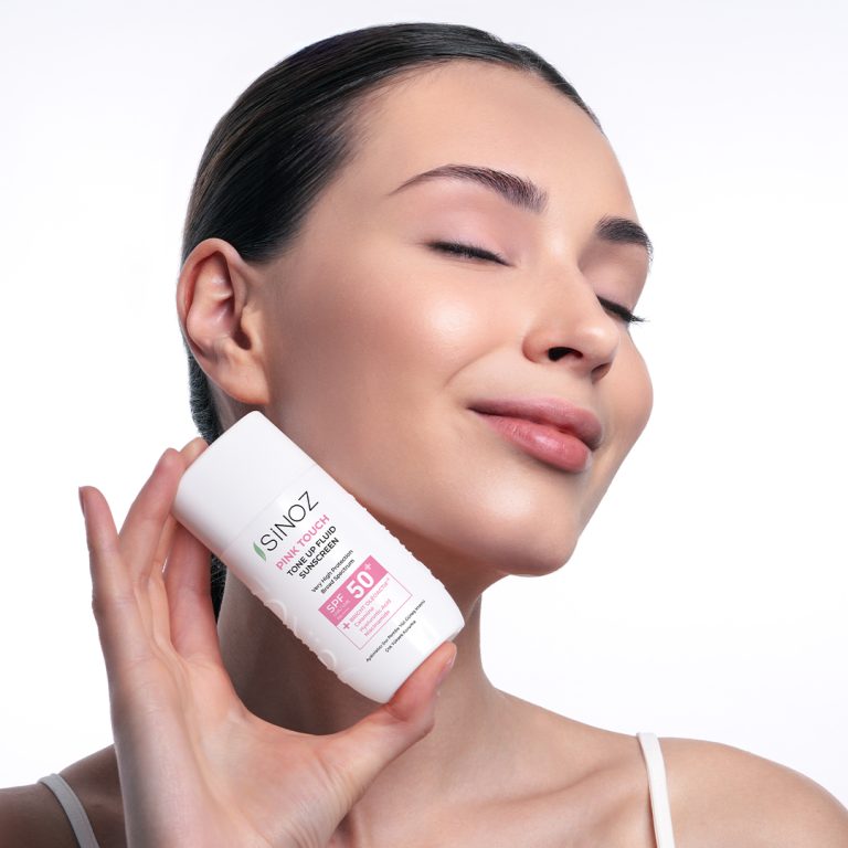 Sinoz Pink Touchhelling Flüssiges Sonnenschutz SPF50+P ++++ (50 ml)